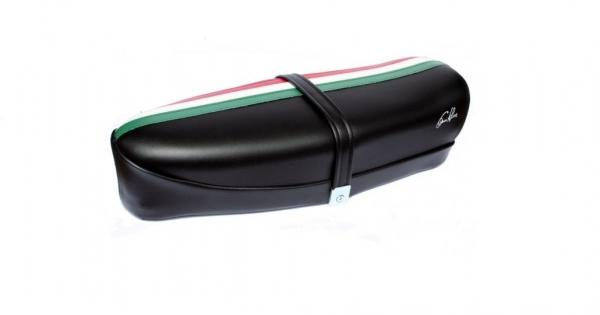 Sella Vespa Et3 Nero Con Serratura E Fascia Tricolore P0050FTN