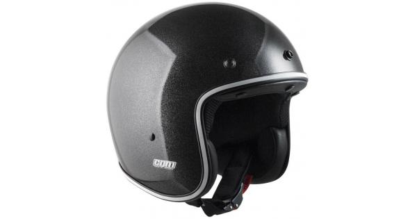 CASCO JET VINTAGE IN FIBRA CGM 170Y DIAMOND – NERO GLITTER - Non Solo Caschi